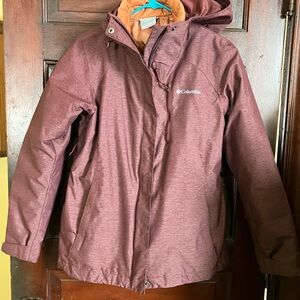 Columbia Rust Quilted Jacket - 3 in 1 interchange